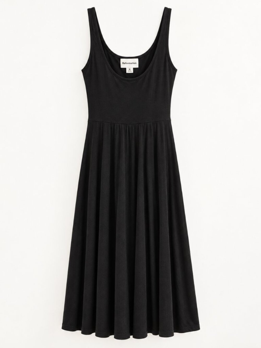 Reformation Rou Knit Midi Dress Black Size M